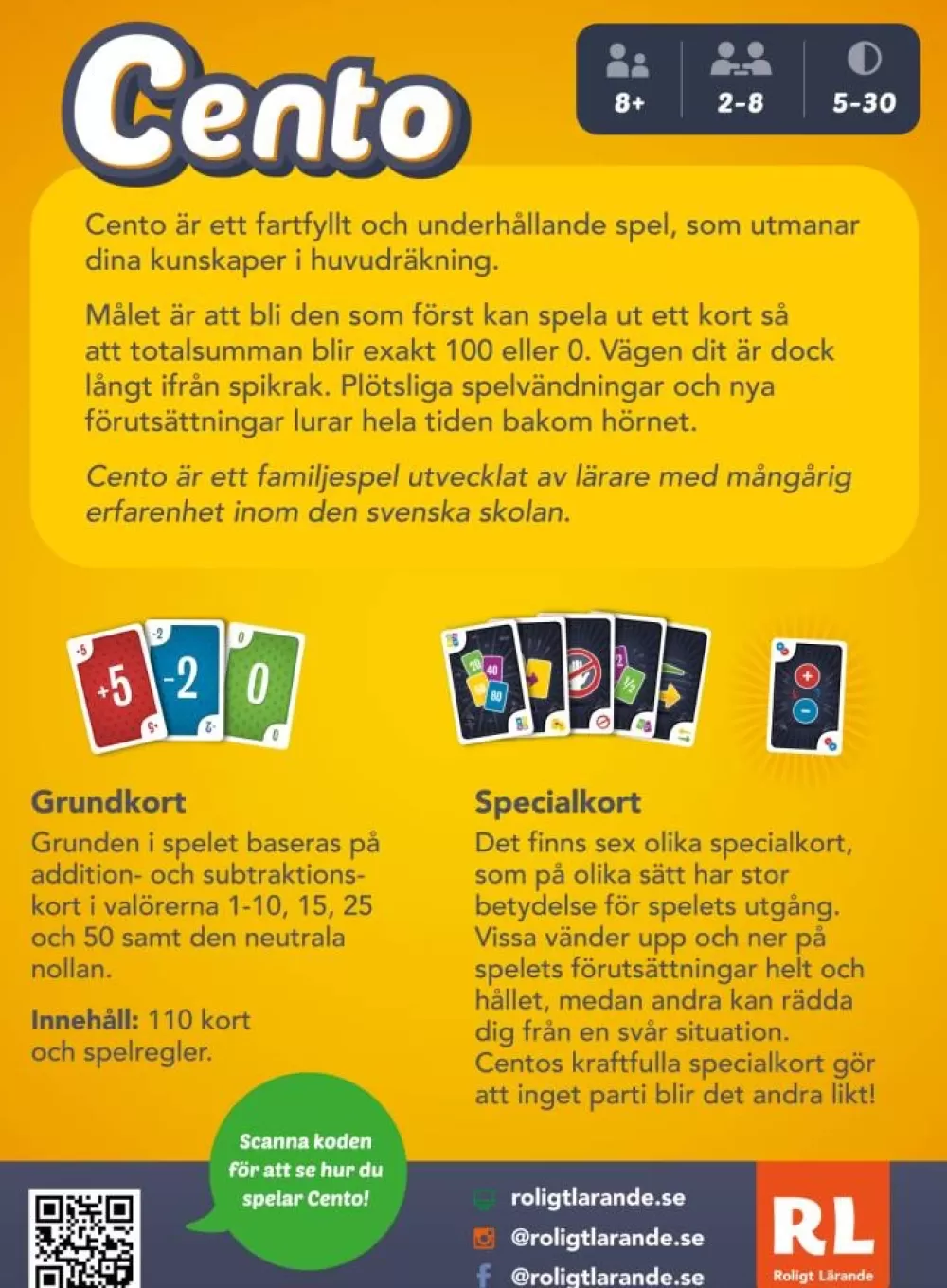 Roligt lärande Cento | Kortspel