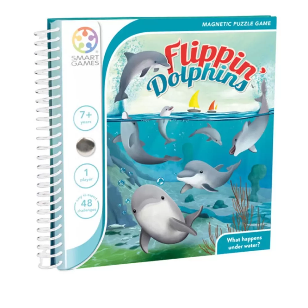 SmartGames Flippin Dolphins Magnetiskt Resespel | Knep & Knåp