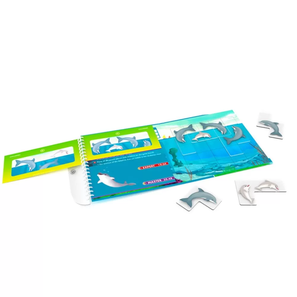 SmartGames Flippin Dolphins Magnetiskt Resespel | Knep & Knåp