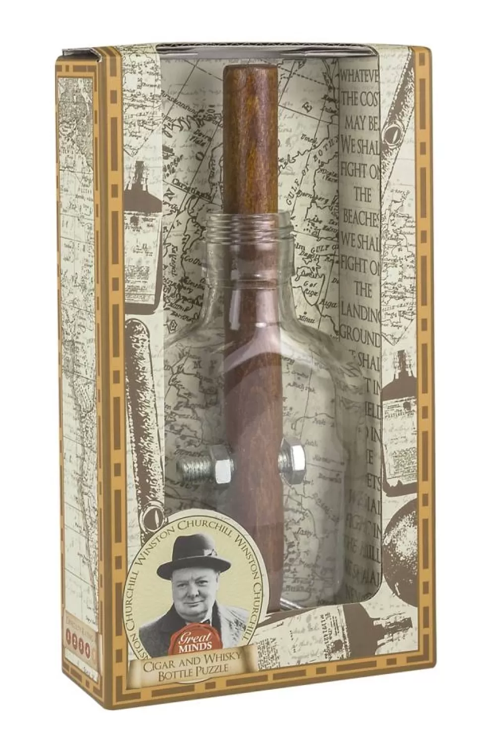 Professor Puzzle Great Minds: Churchill''S Cigar And Whisky Bottle Puzzle | Knep & Knåp