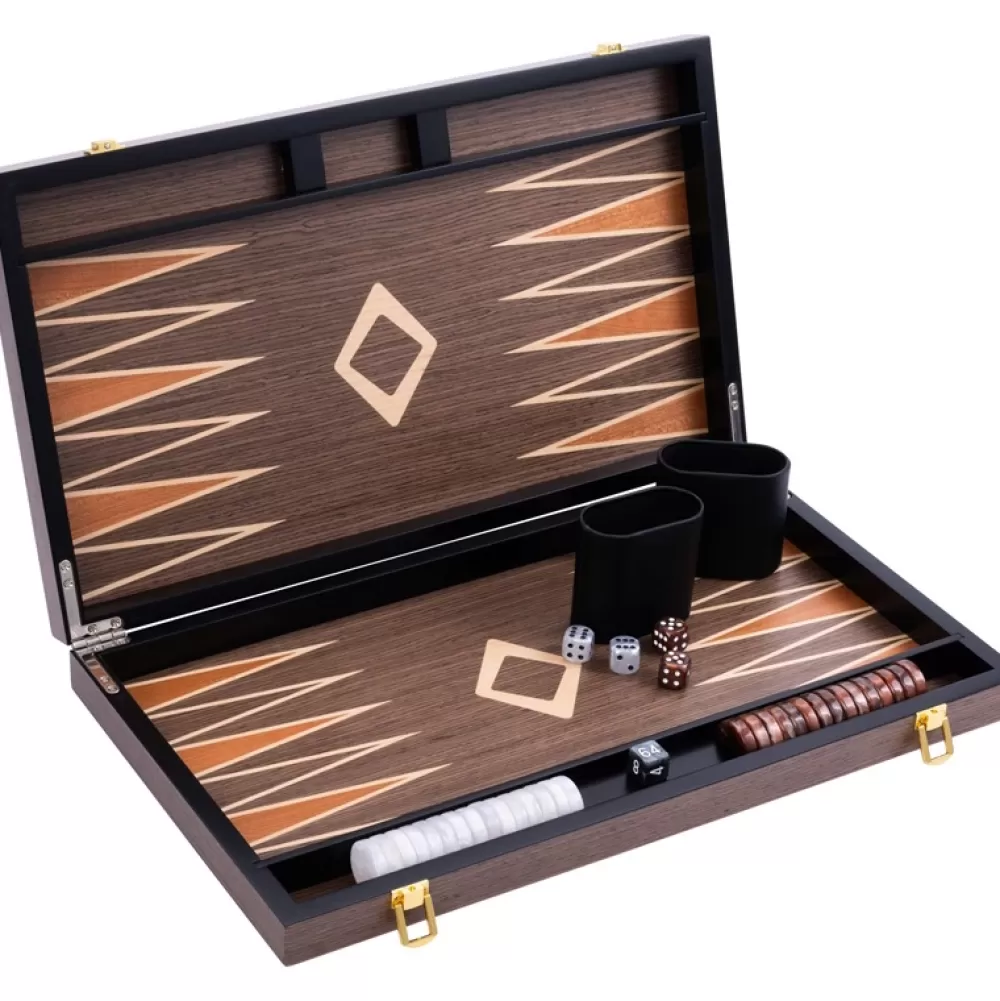 Clearance Longfield Games Longfield Backgammon Large Walnut