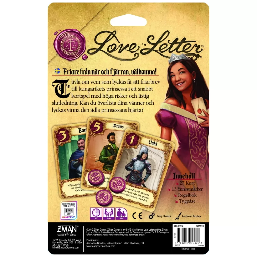 Z-MAN Games Love Letter - 2019 Ed (Swe) | Kortspel
