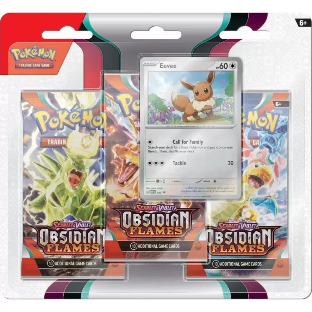 Pokémon Pokemon Tcg: Obsidian Flames Booster 3-Pack Eevee | Kortspel