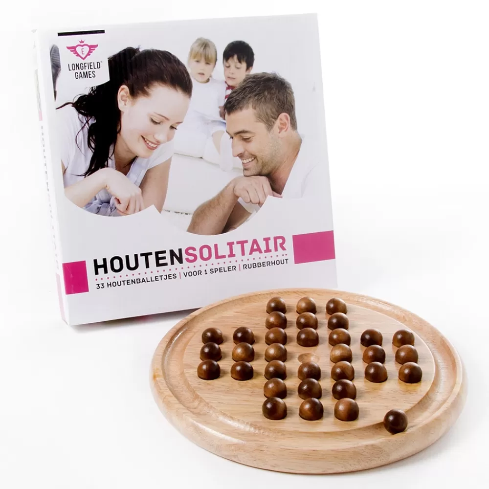 Longfield Games Solitaire Rubberwood | Klassiska